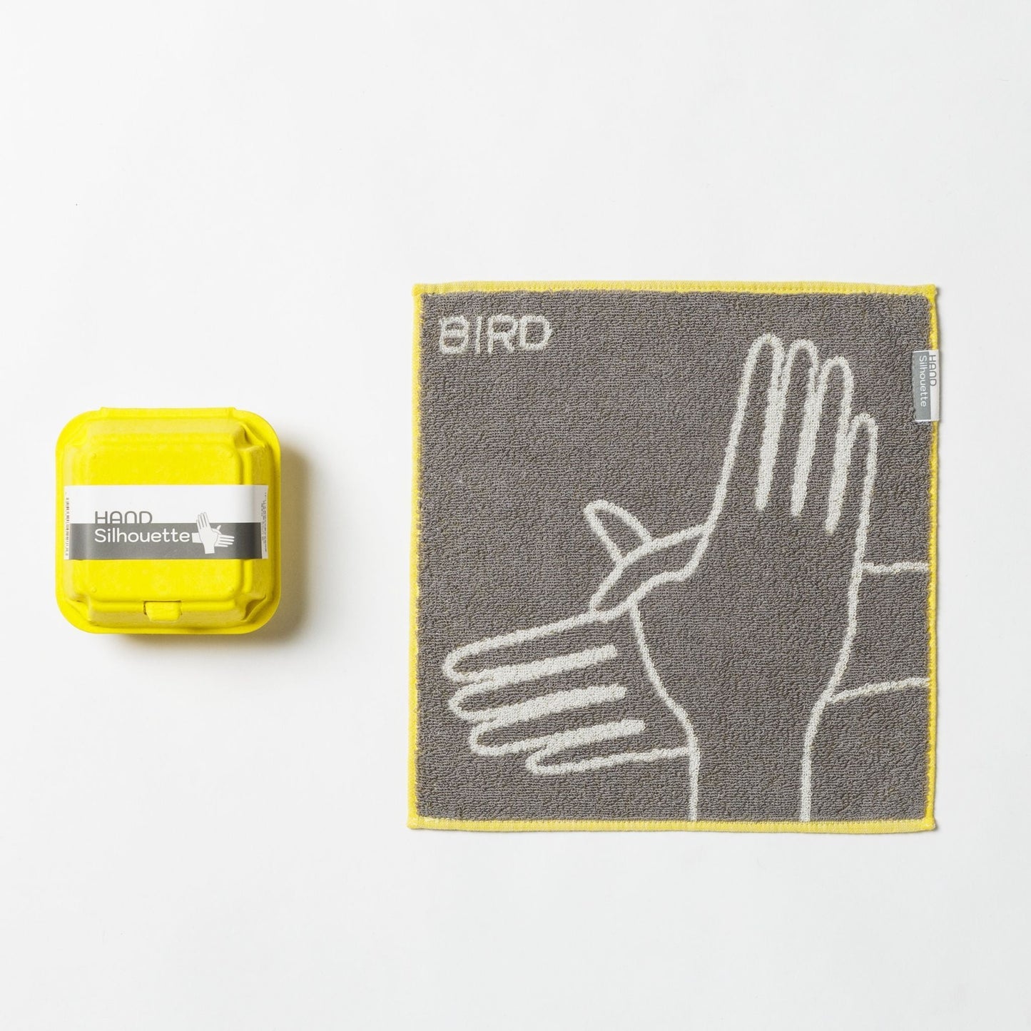 HAND Silhouette・かげえ BIRD・トリ ハンカチタオル