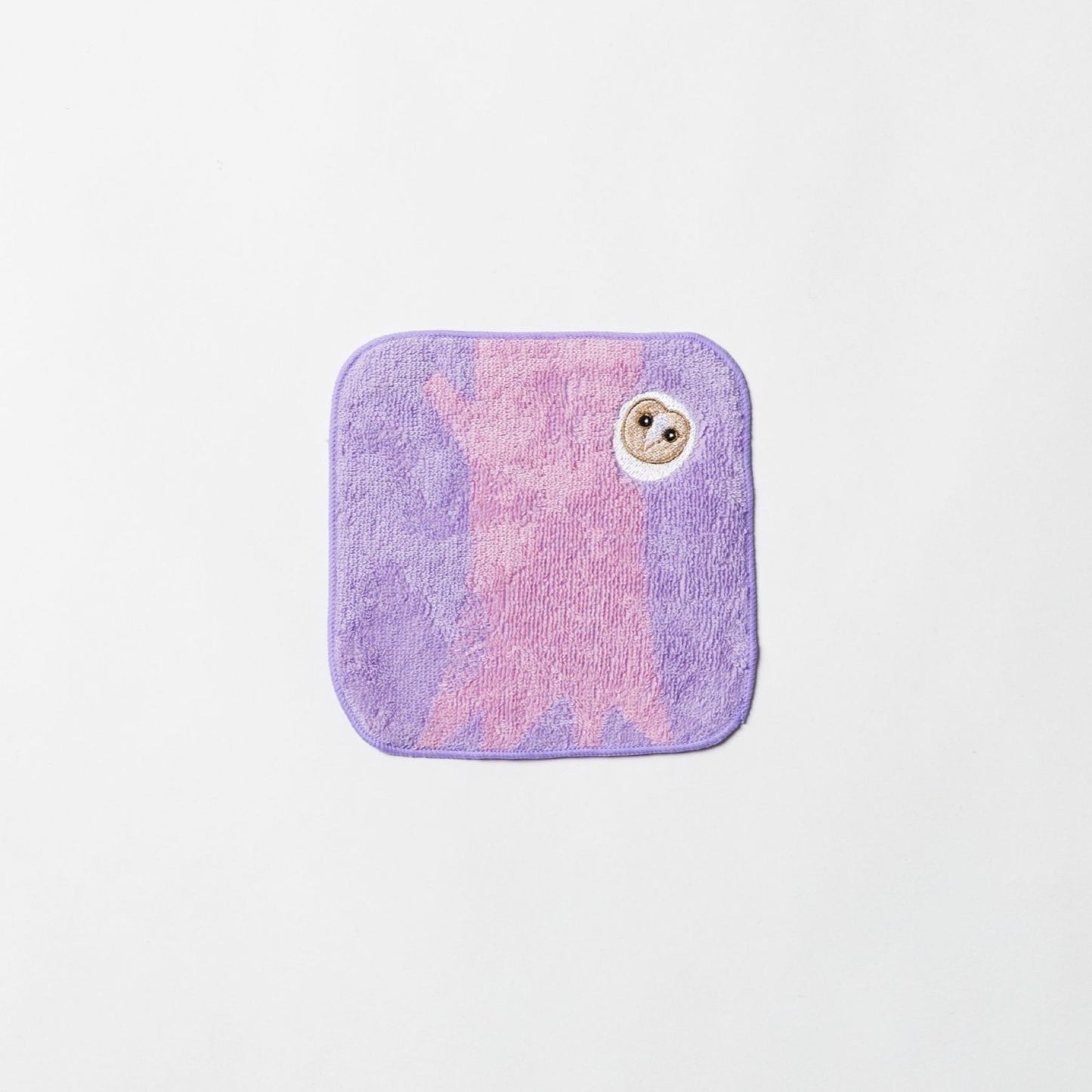 Hide&Seek・かくれんぼ フクロウ KIDSハンカチタオル (14cm×14cm)