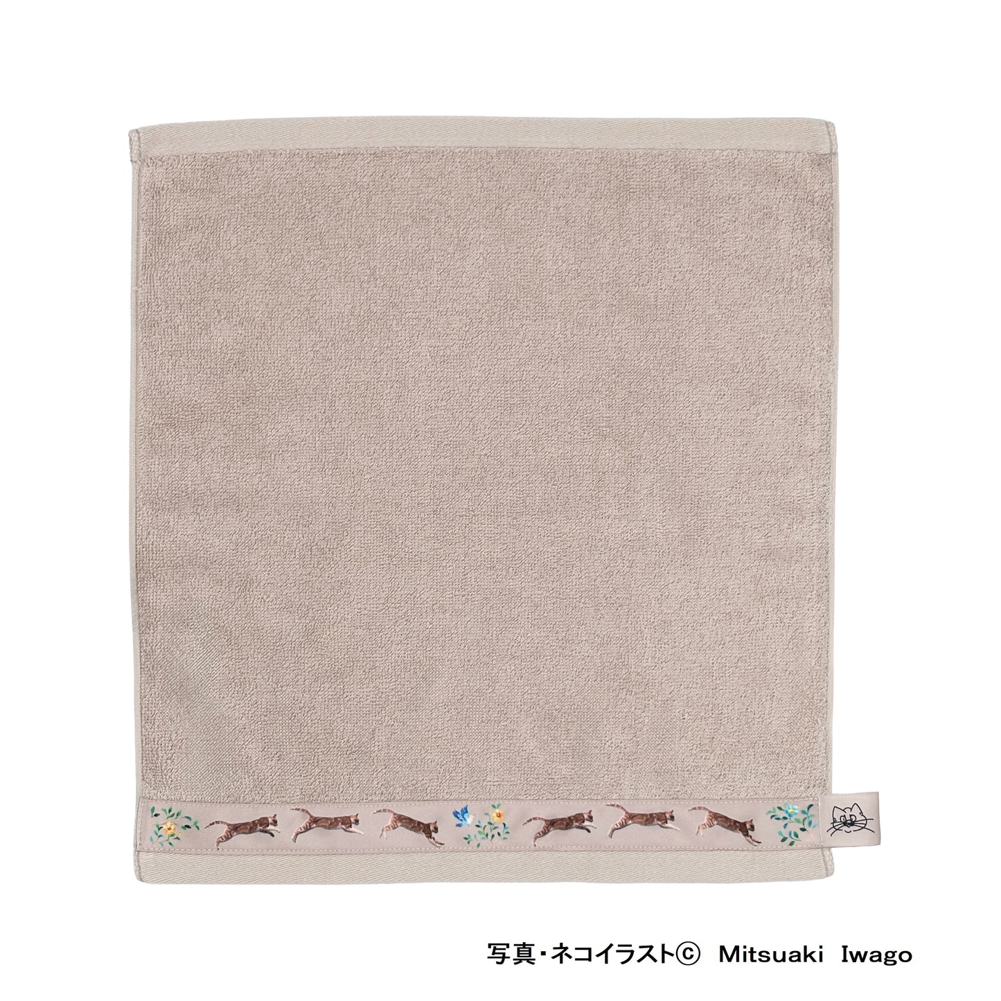 「キプロス島のねこジャンプ」 ハンドタオル (33cm×36cm)