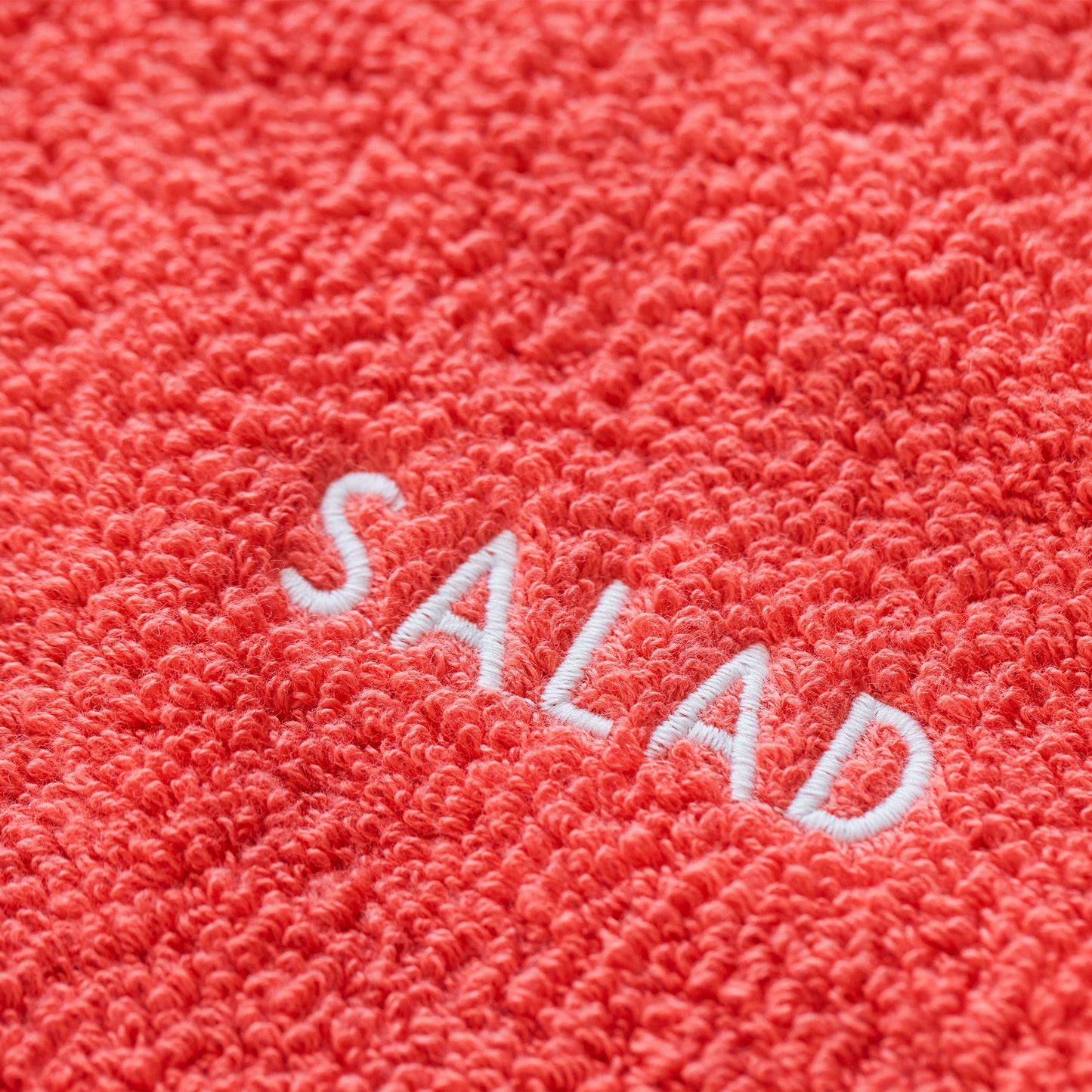 SALAD バスタオル+フェイスタオル 同色セット <トマト>