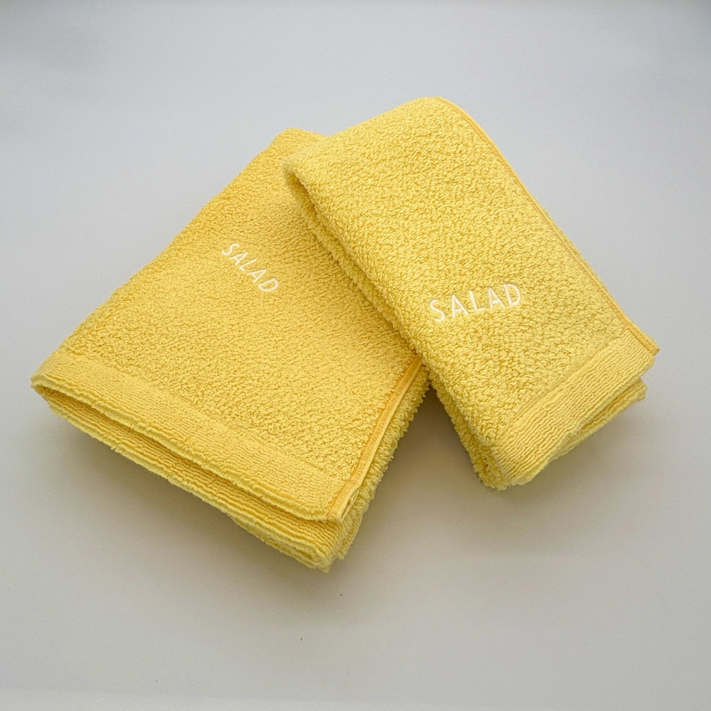 SALAD　バスタオル＋フェイスタオル　同色セット ＜レモン＞