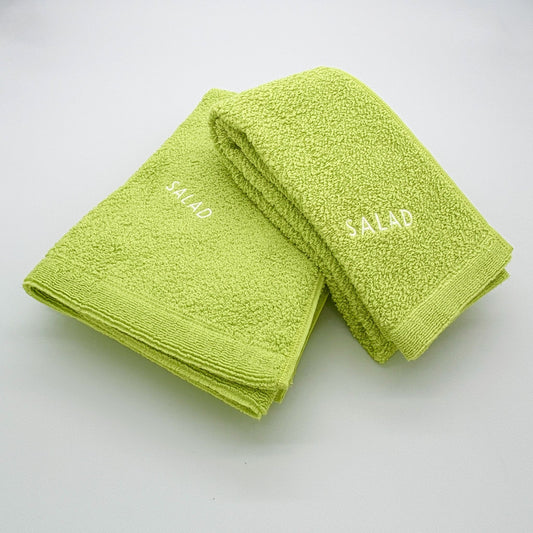 SALAD　バスタオル＋フェイスタオル　同色セット ＜レタス＞