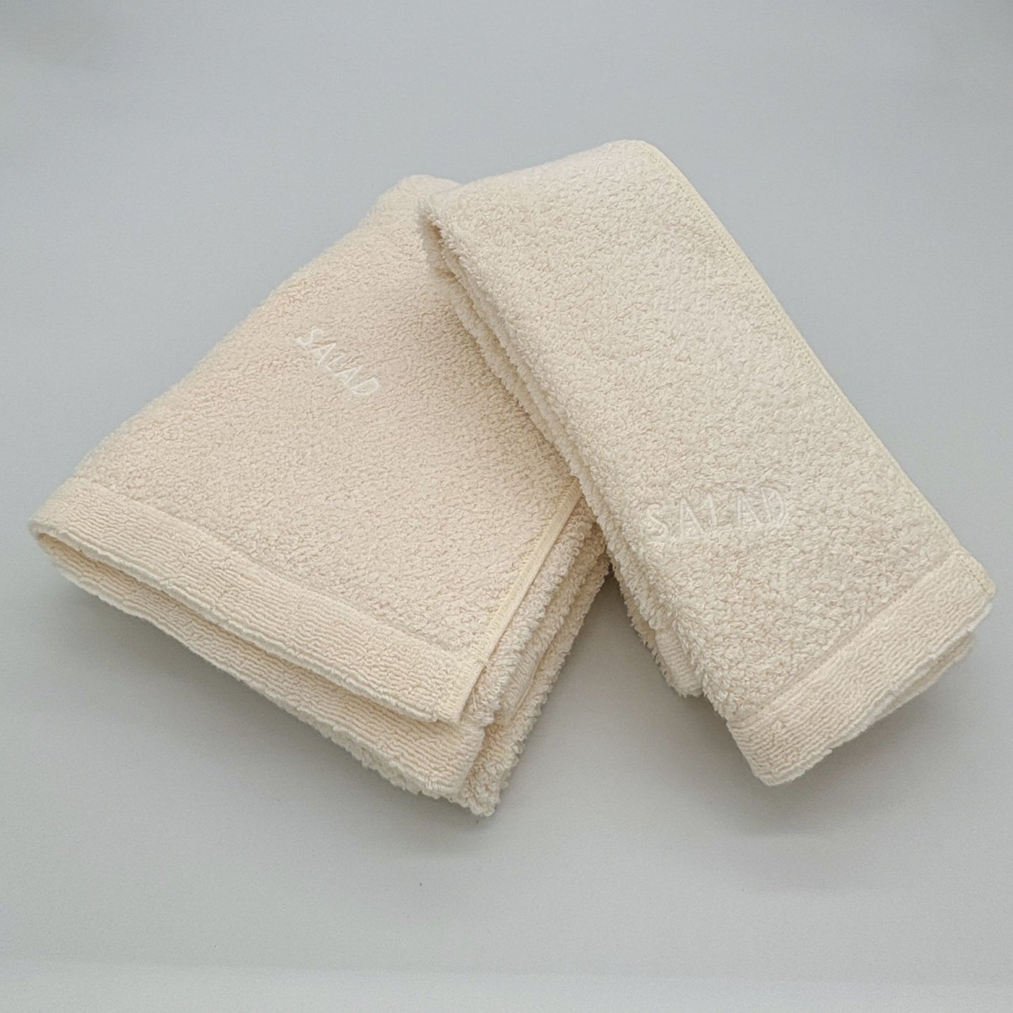 SALAD　バスタオル＋フェイスタオル　同色セット ＜マッシュルーム＞