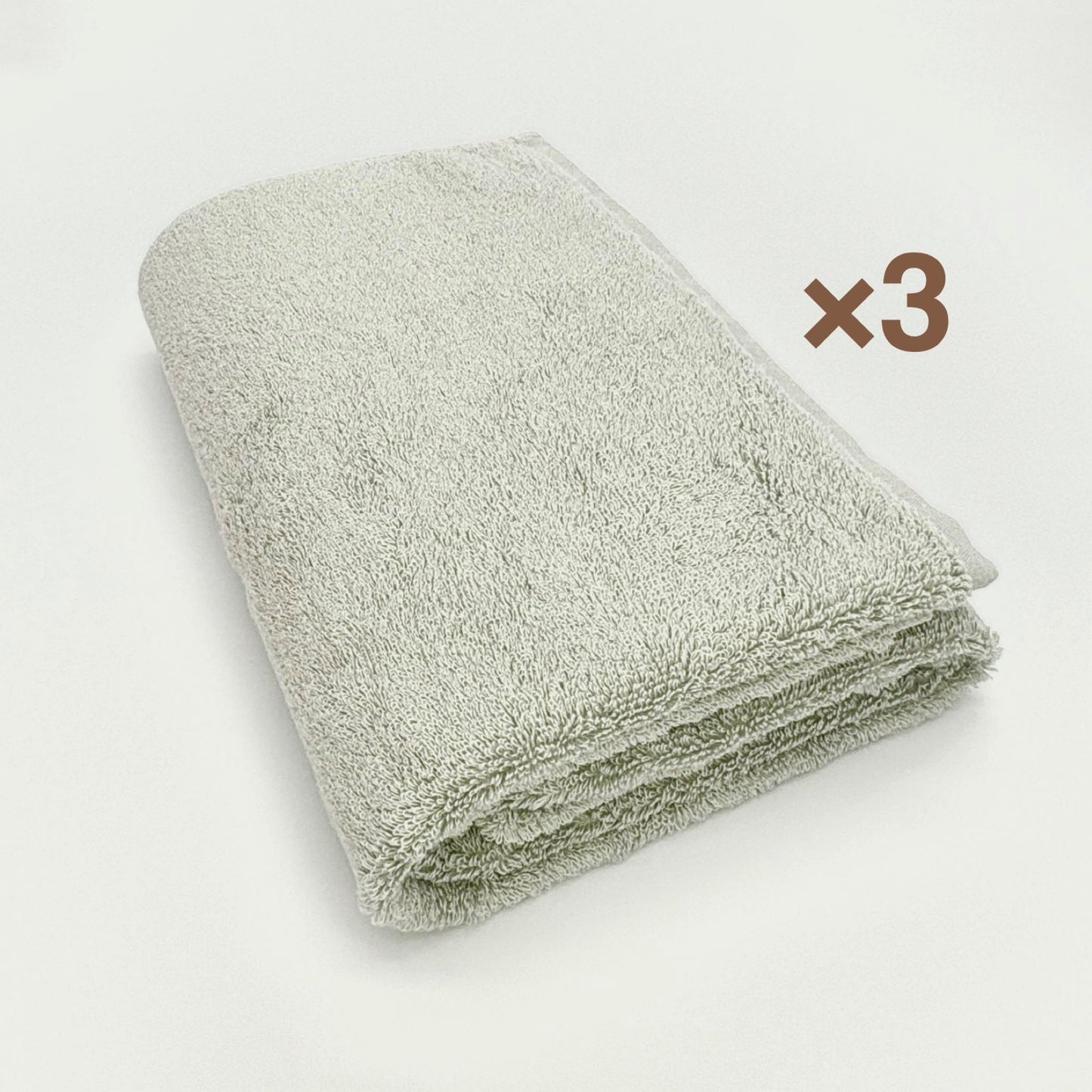 MAMORUNE PURE TOUCH　バスタオル 同色3枚セット　(60cm×120cm)