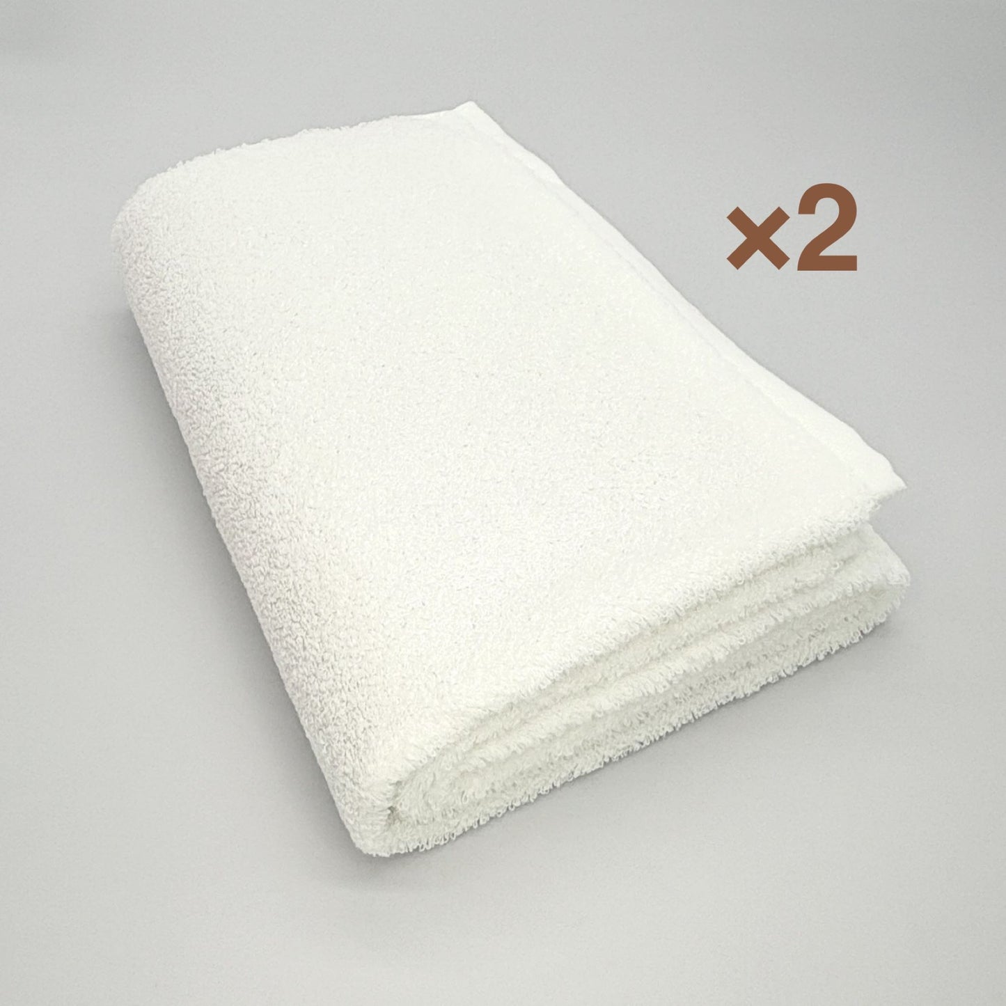 MAMORUNE POINT TOUCH　バスタオル 同色2枚セット　(60cm×120cm)