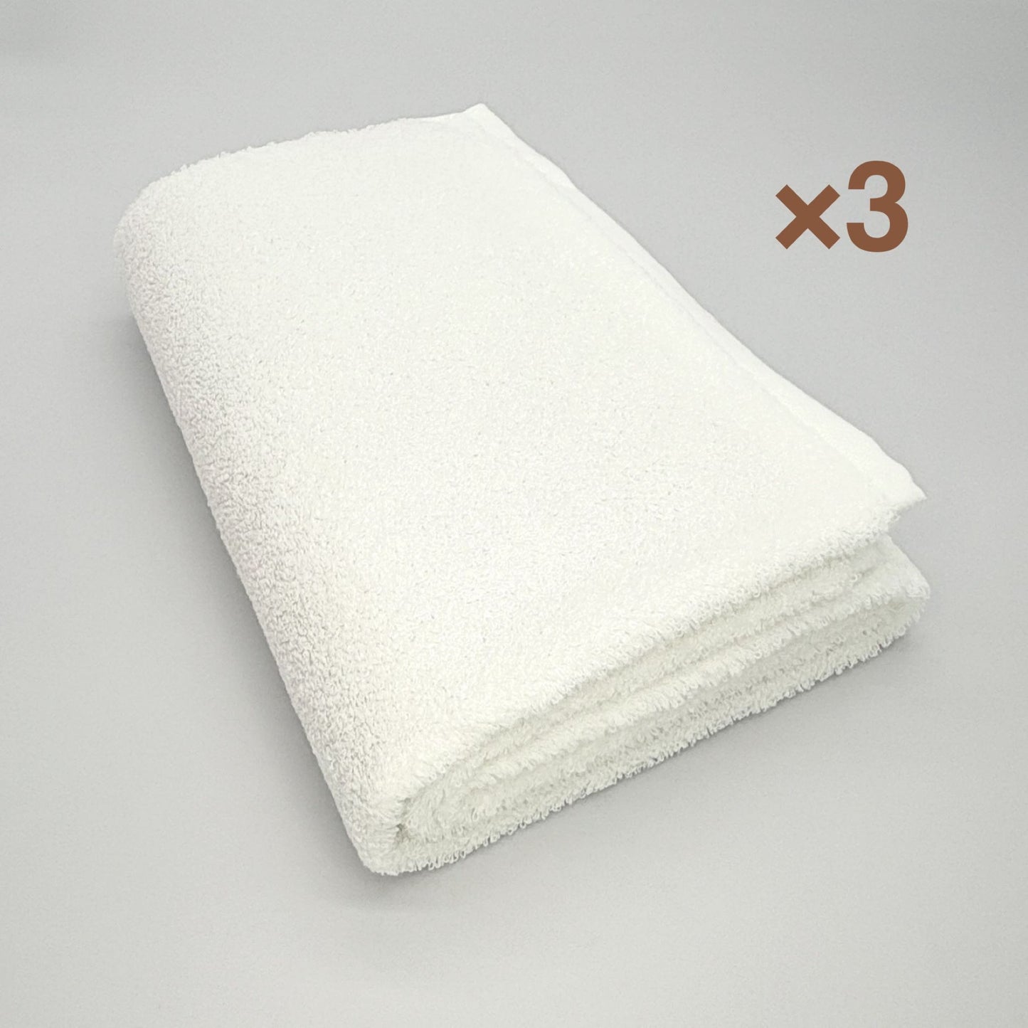 MAMORUNE POINT TOUCH　バスタオル 同色3枚セット　(60cm×120cm)