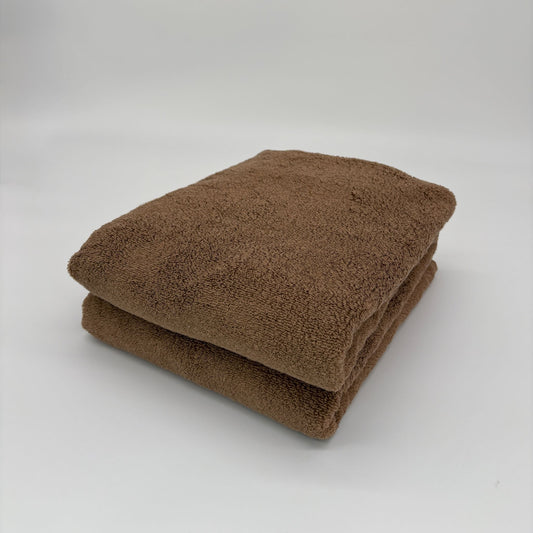 MAMORUNE PURE TOUCH コンパクトバスタオル　　ブラウン＜2枚セット＞　(45cm×110cm)