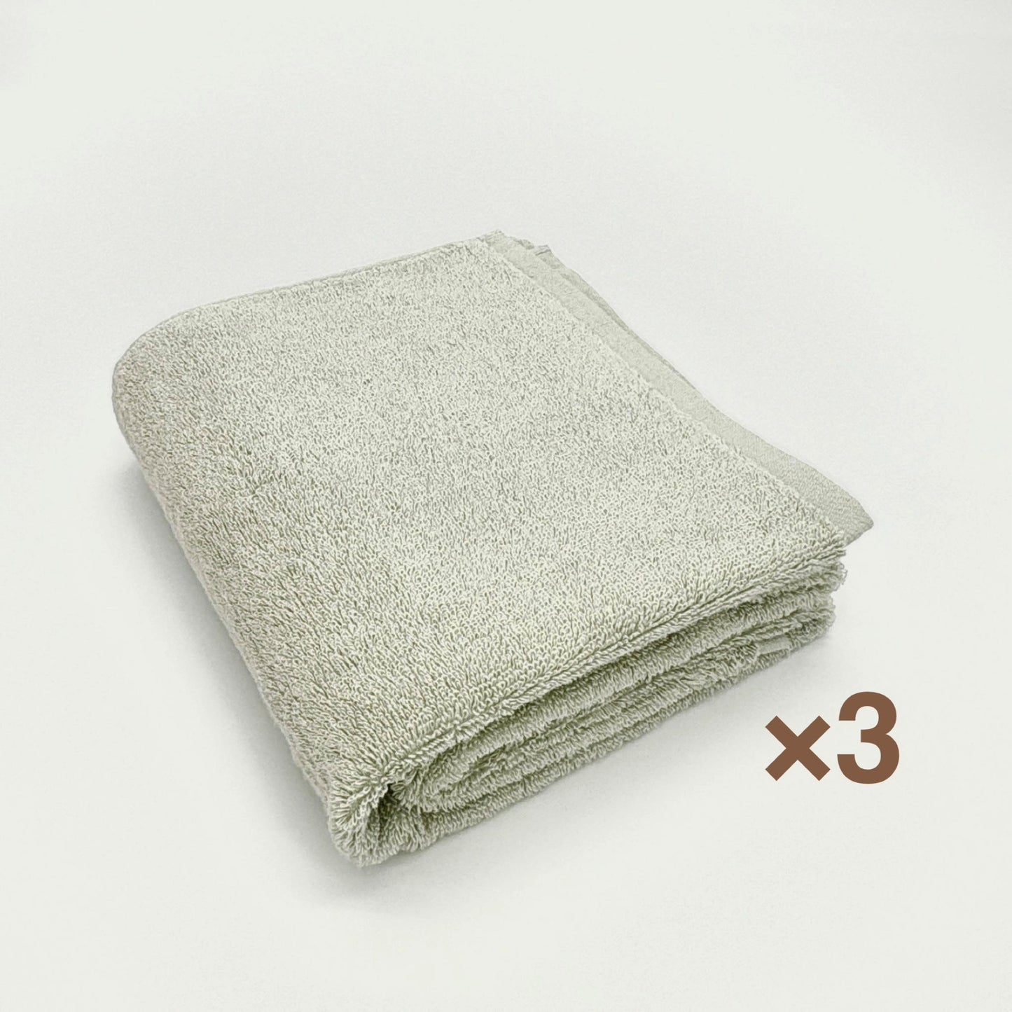 MAMORUNE PURE TOUCH　コンパクトバスタオル 同色3枚セット　(45cm×110cm)