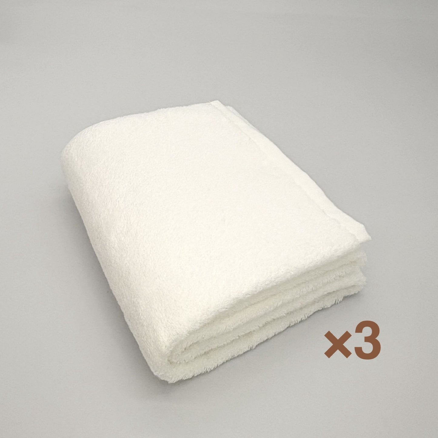 MAMORUNE PURE TOUCH　コンパクトバスタオル 同色3枚セット　(45cm×110cm)