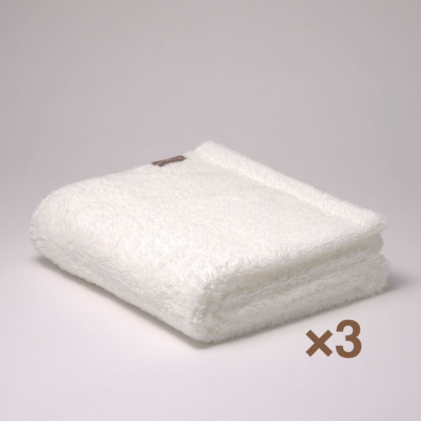 MAMORUNE PREMIUM STANDARD　コンパクトバスタオル　同色３枚セット（45cm×120cm）