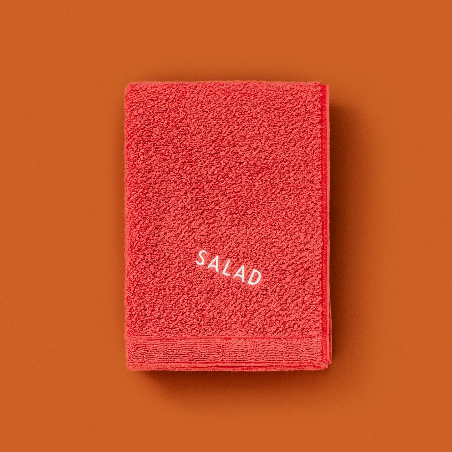 SALAD　バスタオル＋フェイスタオル　同色セット ＜トマト＞