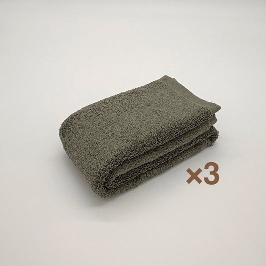 MAMORUNE STANDARD 　フェイスタオル 同色3枚セット　(34cm×80cm)