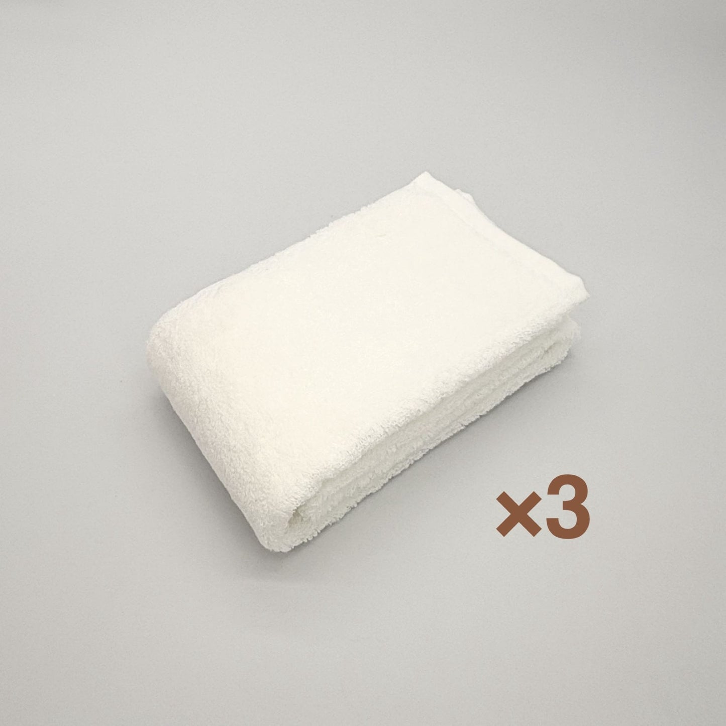 MAMORUNE PURE TOUCH　フェイスタオル 同色3枚セット　(34cm×80cm)