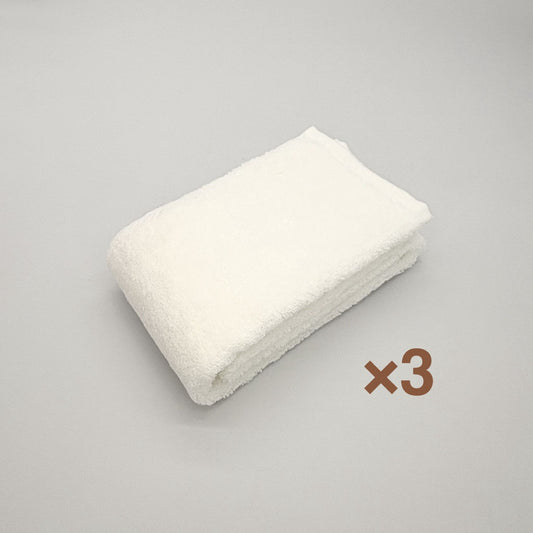 MAMORUNE PURE TOUCH　フェイスタオル 同色3枚セット　(34cm×80cm)