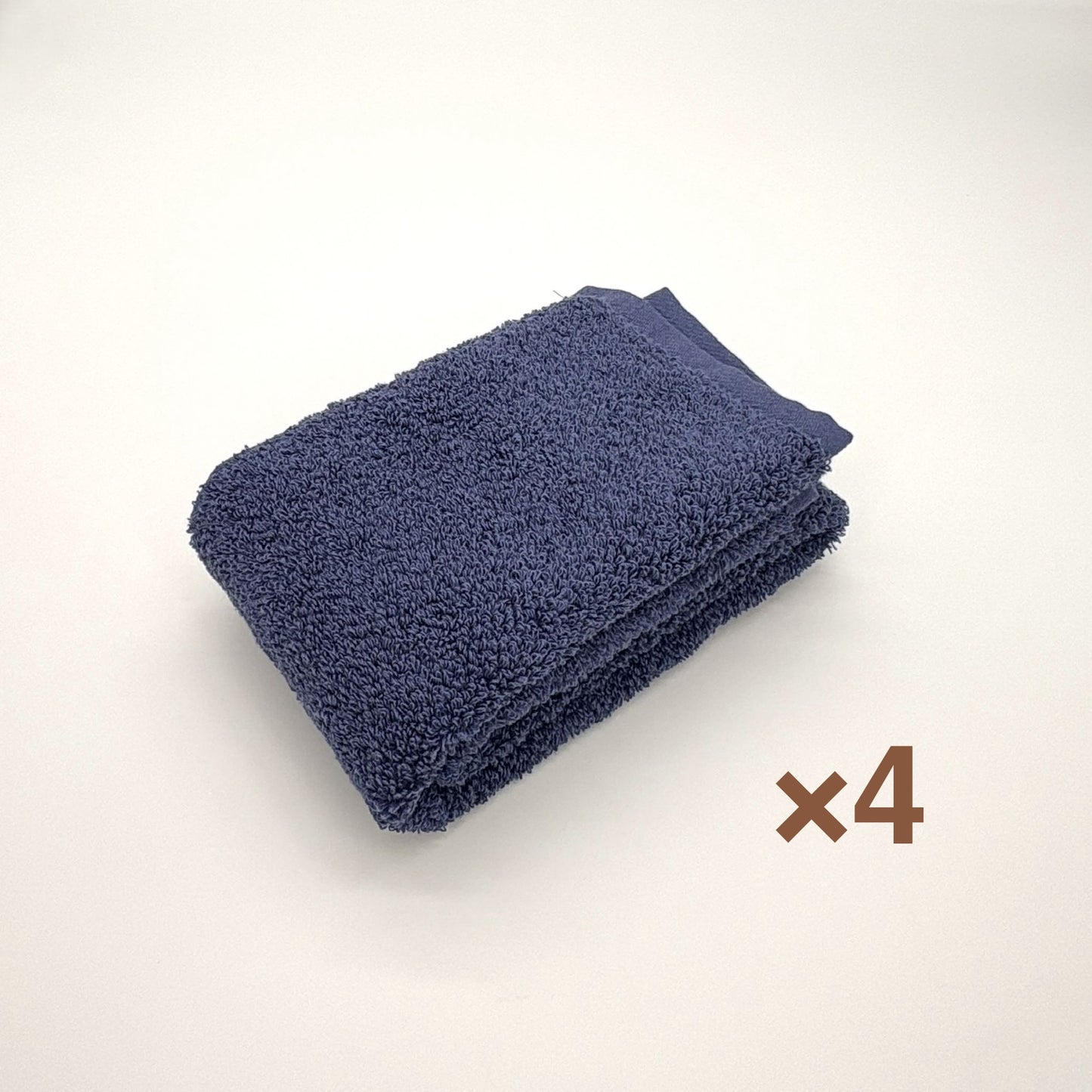 MAMORUNE POINTTOUCH 　フェイスタオル <ブルー4枚セット>　(34cm×80cm)