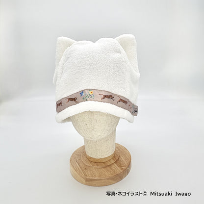 「キプロス島のねこジャンプ」　サウナハット　（フリーサイズ）