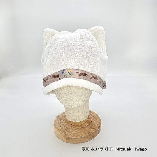「キプロス島のねこジャンプ」　サウナハット　（フリーサイズ）