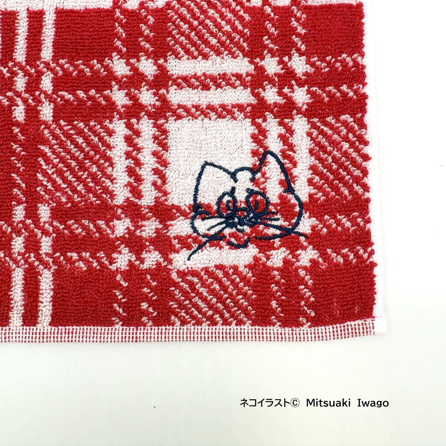 岩合光昭さんイラストハンカチタオル　(25cm×25cm)