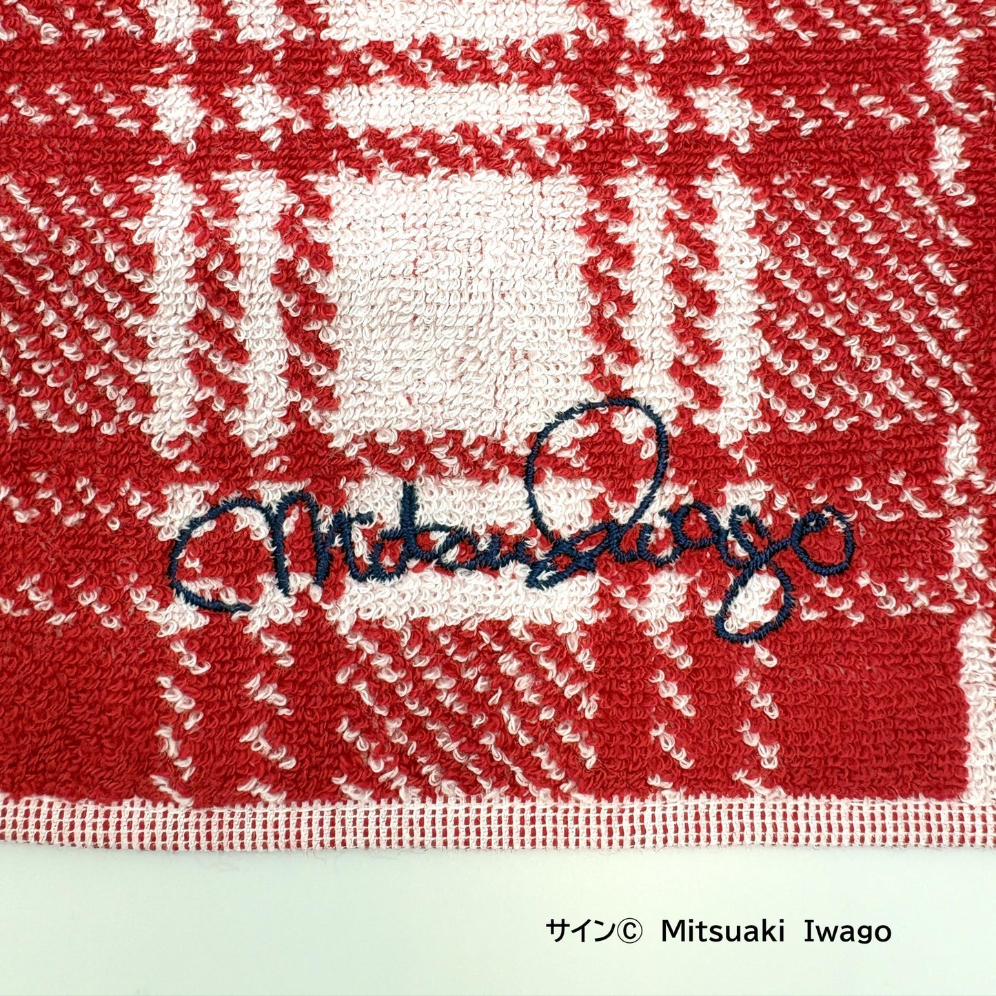 岩合光昭さんイラストハンカチタオル　(25cm×25cm)