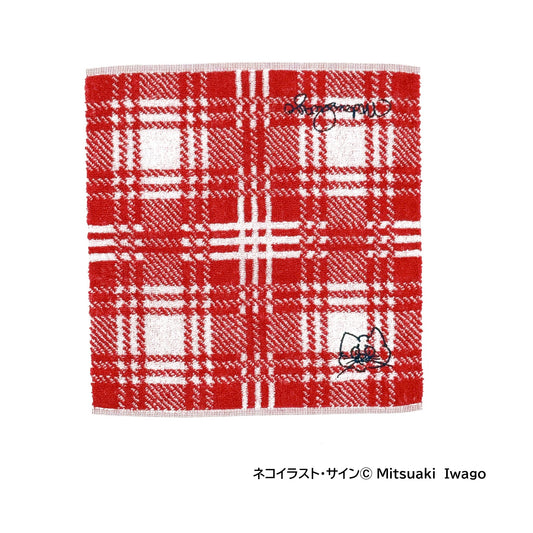 岩合光昭さんイラストハンカチタオル　(25cm×25cm)
