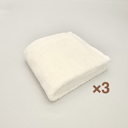 MAMORUNE PURE TOUCH　ロングフェイスタオル 同色3枚セット　(34cm×120cm)