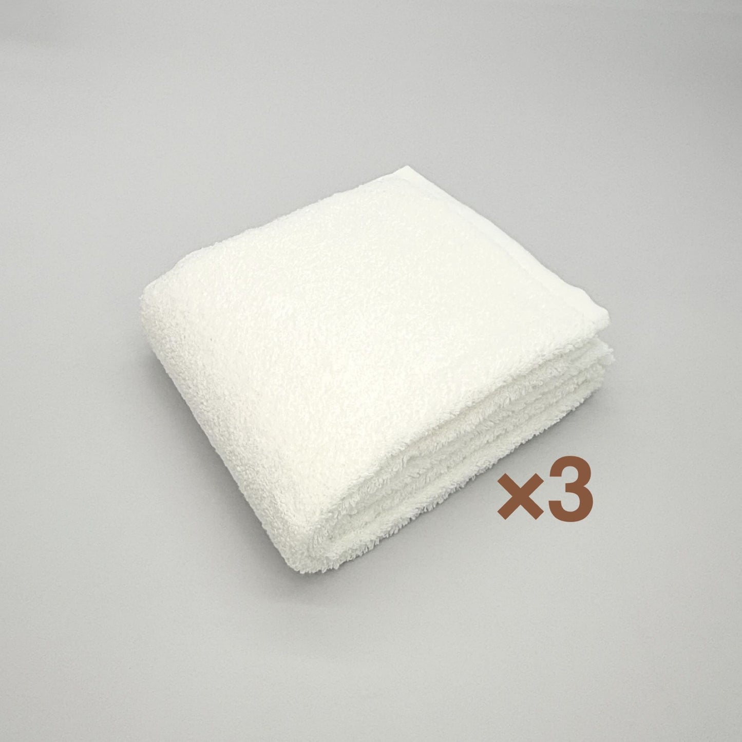 MAMORUNE POINT TOUCH　ロングフェイスタオル 同色3枚セット　(34cm×120cm)