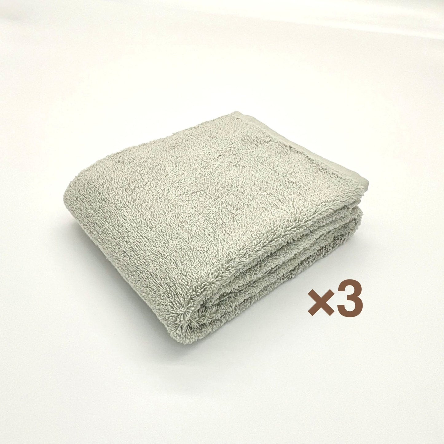 MAMORUNE PURE TOUCH　ロングフェイスタオル 同色3枚セット　(34cm×120cm)