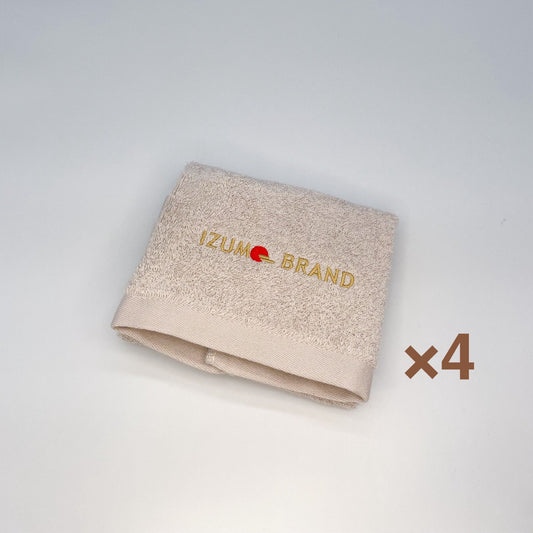 出雲たおる【花曇り】　ハンドタオル 同色4枚セット　 (33cm×36cm)