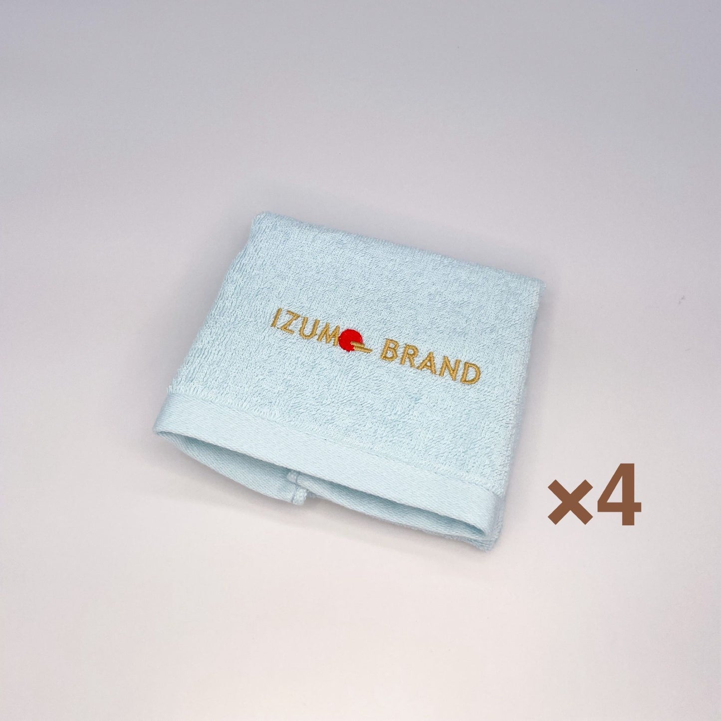 出雲たおる【花曇り】　ハンドタオル 同色4枚セット　 (33cm×36cm)