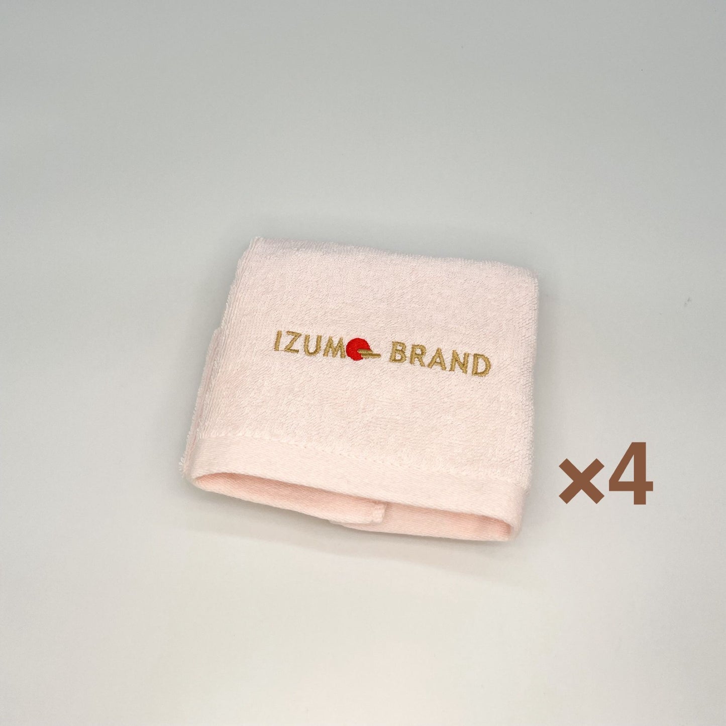 出雲たおる【花曇り】　ハンドタオル 同色4枚セット　 (33cm×36cm)