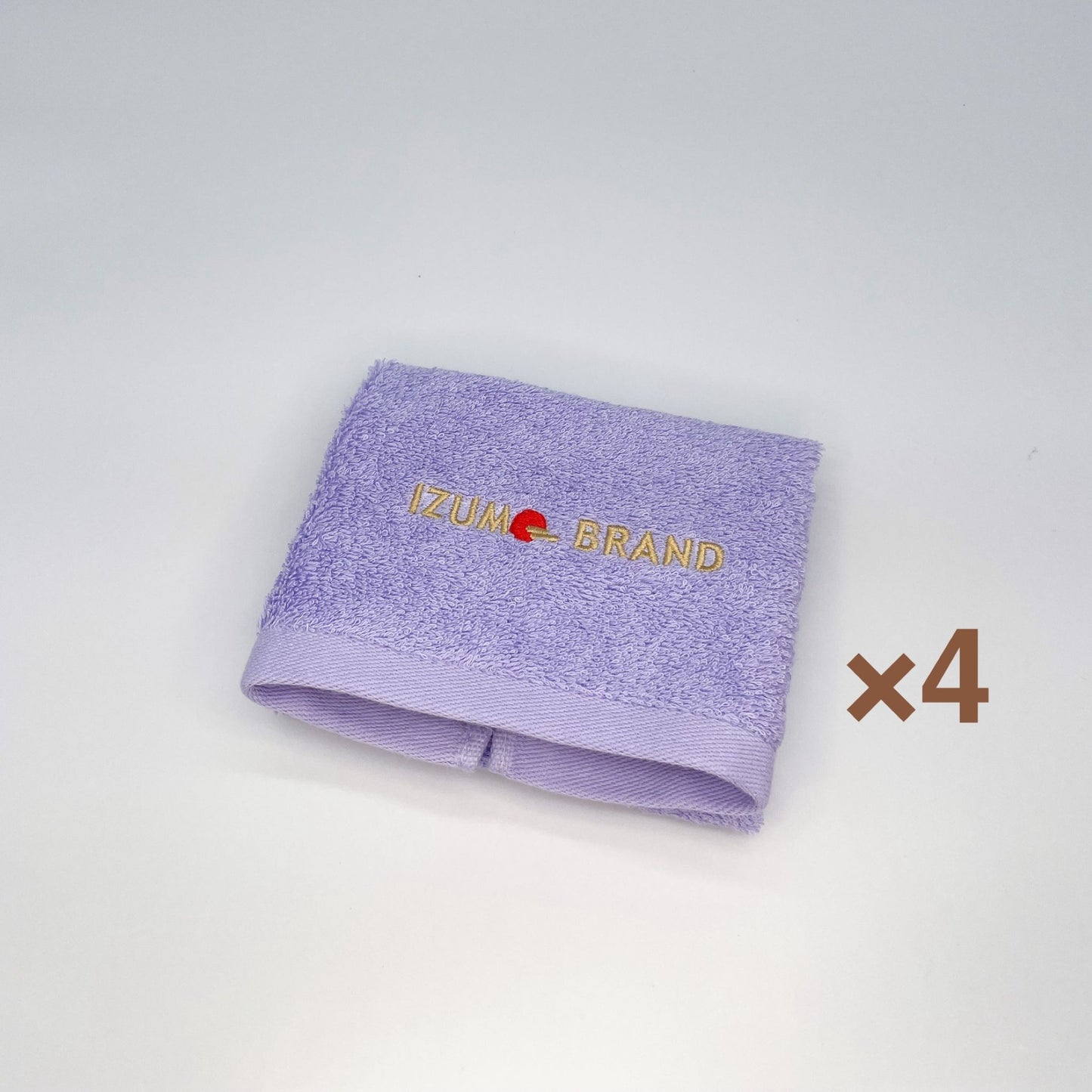 出雲たおる【花曇り】　ハンドタオル 同色4枚セット　 (33cm×36cm)