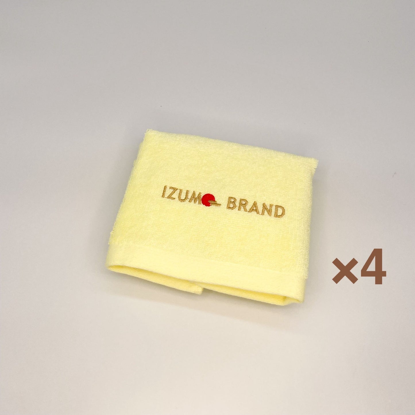 出雲たおる【花曇り】　ハンドタオル 同色4枚セット　 (33cm×36cm)