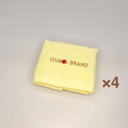 出雲たおる【花曇り】　ハンドタオル 同色4枚セット　 (33cm×36cm)