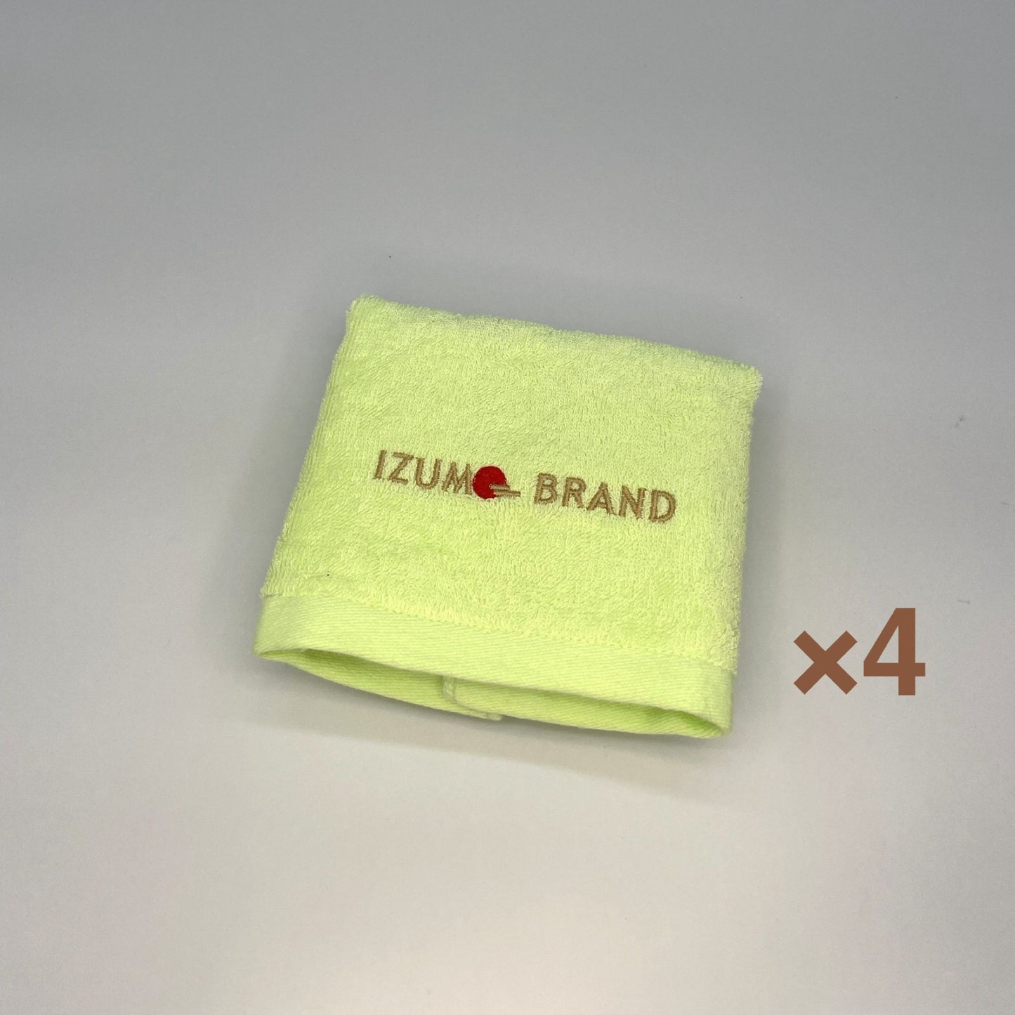 出雲たおる【花曇り】　ハンドタオル 同色4枚セット　 (33cm×36cm)