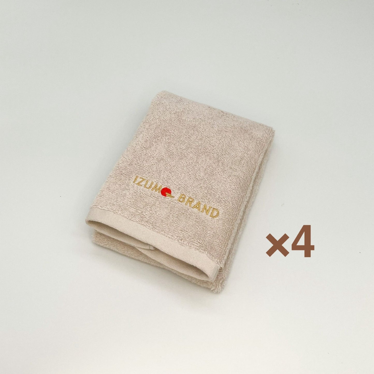 出雲たおる【花曇り】　フェイスタオル 同色4枚セット　(33cm×83cm)