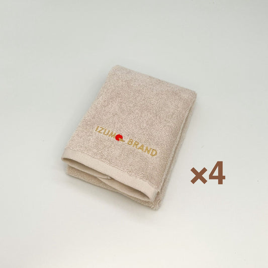 出雲たおる【花曇り】　フェイスタオル 同色4枚セット　(33cm×83cm)