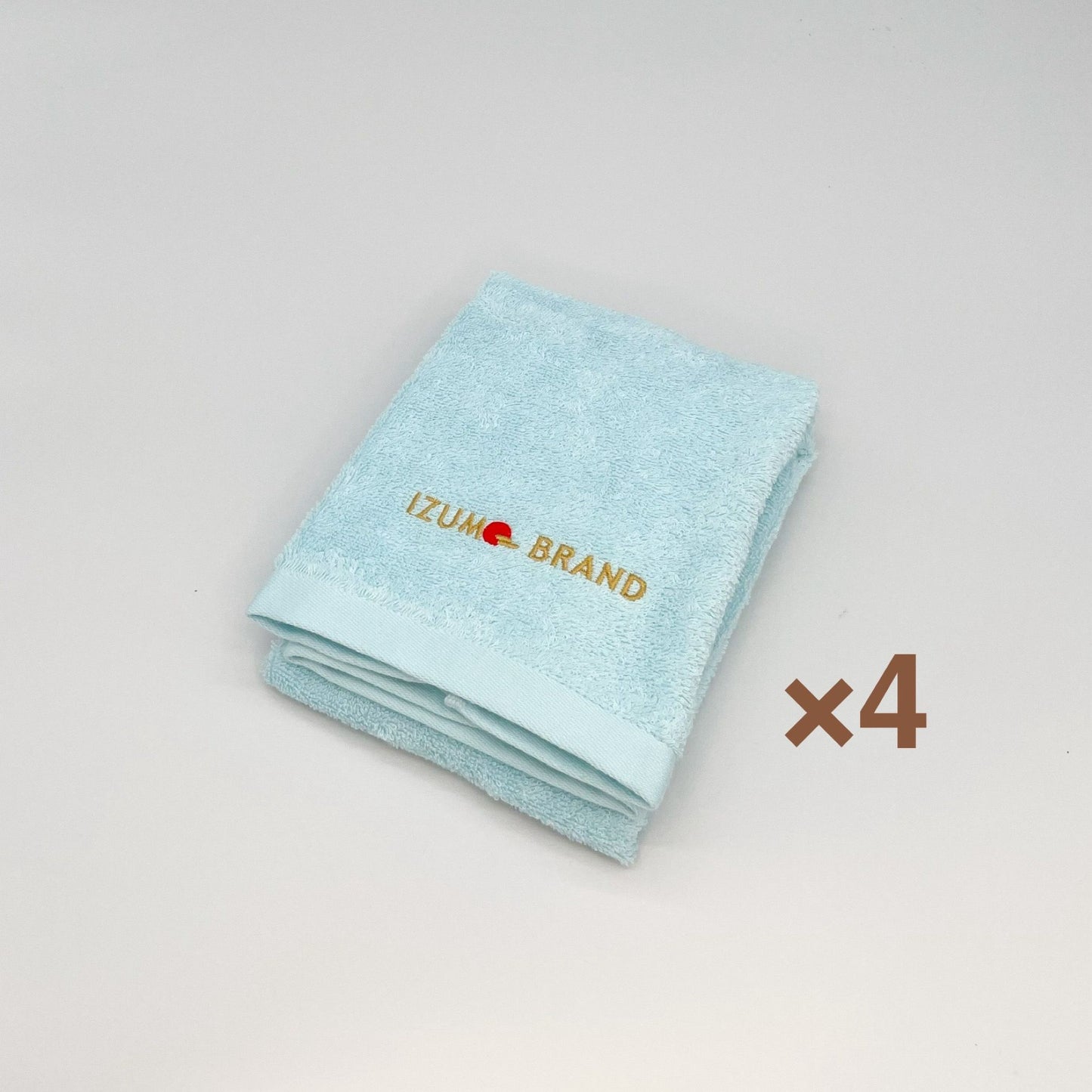 出雲たおる【花曇り】　フェイスタオル 同色4枚セット　(33cm×83cm)