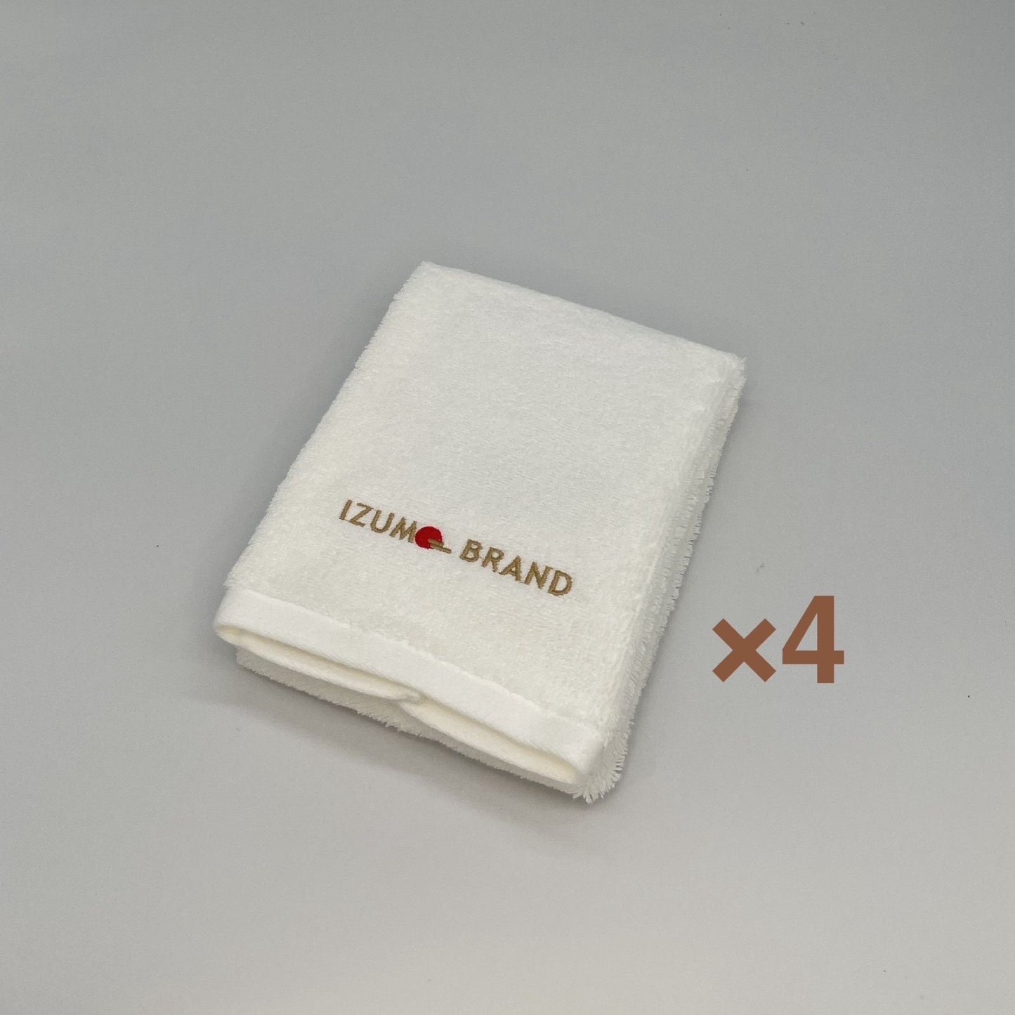 出雲たおる【花曇り】　フェイスタオル 同色4枚セット　(33cm×83cm)