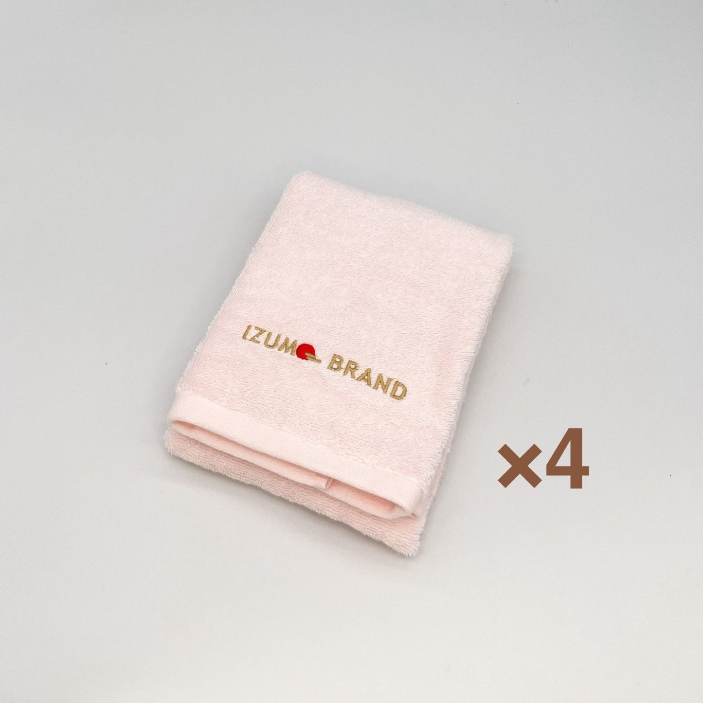 出雲たおる【花曇り】　フェイスタオル 同色4枚セット　(33cm×83cm)