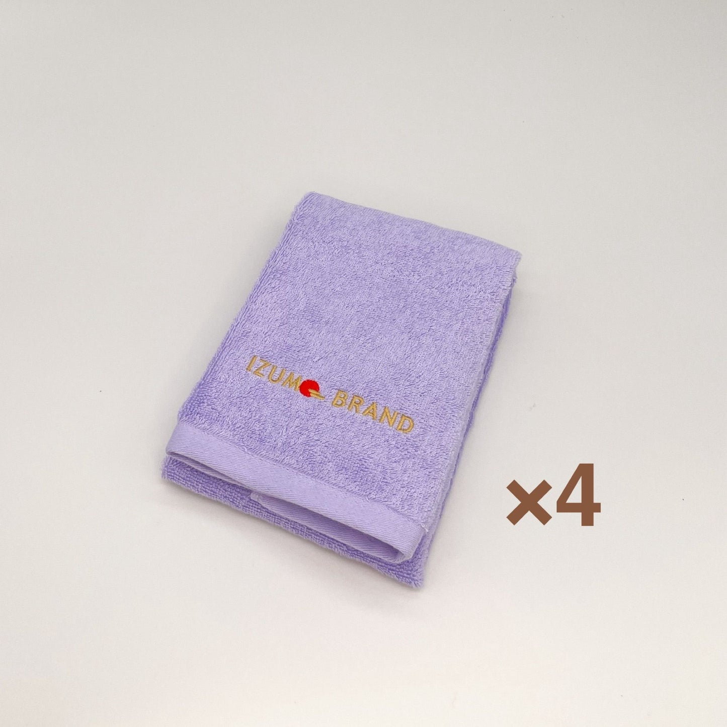 出雲たおる【花曇り】　フェイスタオル 同色4枚セット　(33cm×83cm)