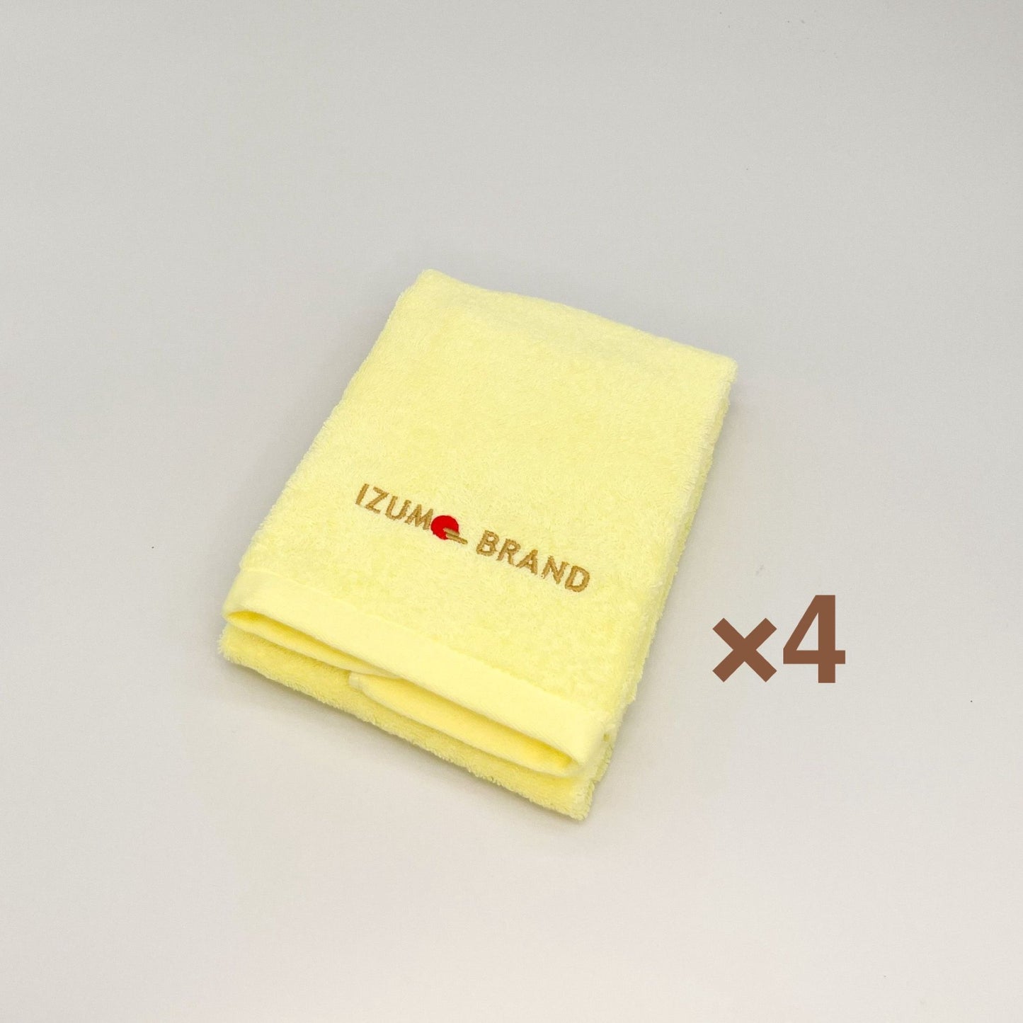 出雲たおる【花曇り】　フェイスタオル 同色4枚セット　(33cm×83cm)