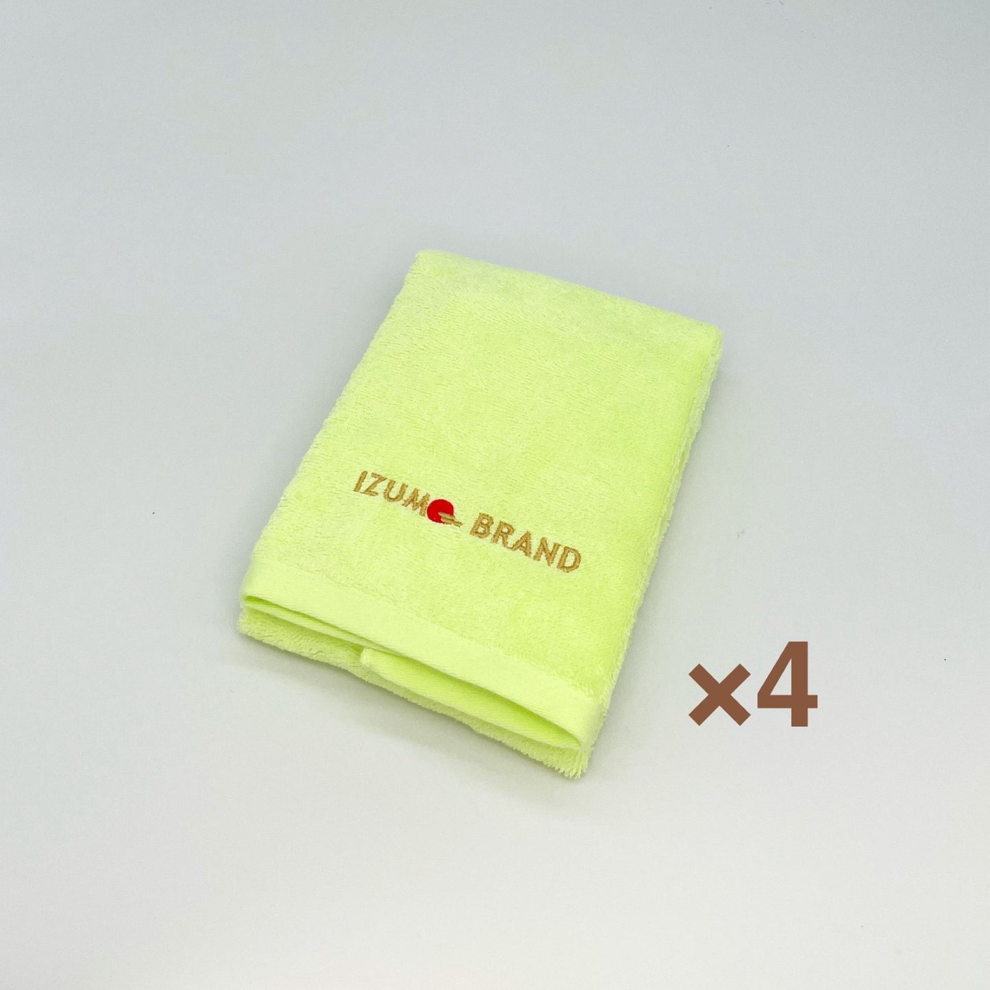 出雲たおる【花曇り】　フェイスタオル 同色4枚セット　(33cm×83cm)