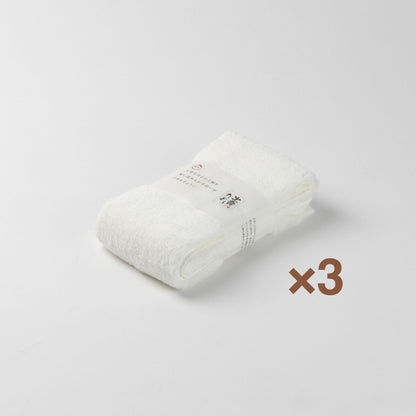 出雲たおる【風花】　フェイスタオル 同色3枚セット　(34cm×80cm)