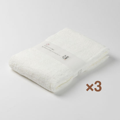 出雲たおる【風花】　バスタオル 同色3枚セット　(60cm×120cm)
