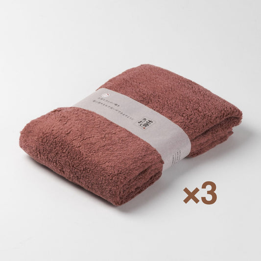 出雲たおる【風花】　バスタオル 同色3枚セット　(60cm×120cm)
