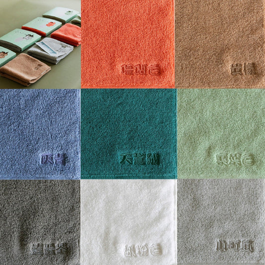 日本の伝統色やくも 　ハンカチタオル 8色8枚セット　(25cm×25cm)